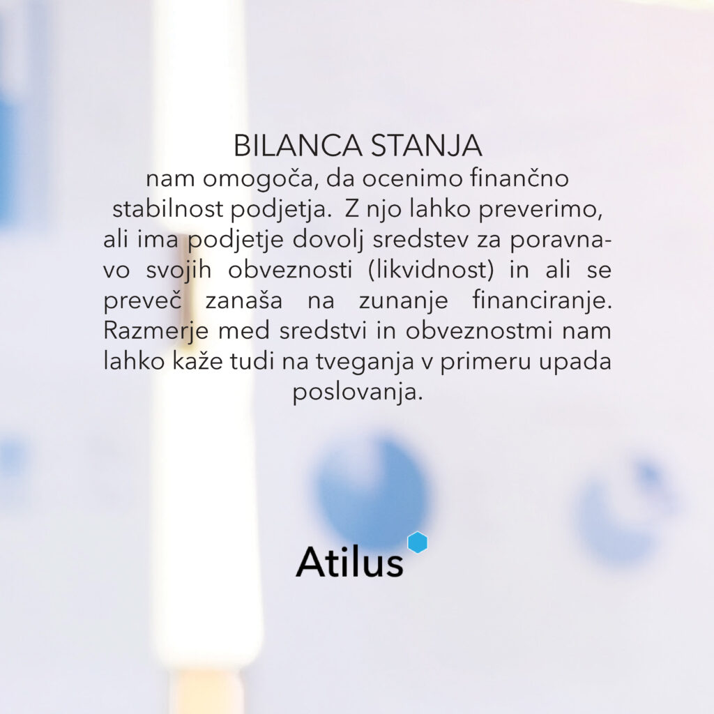 Bilanca stanja - kratek opis